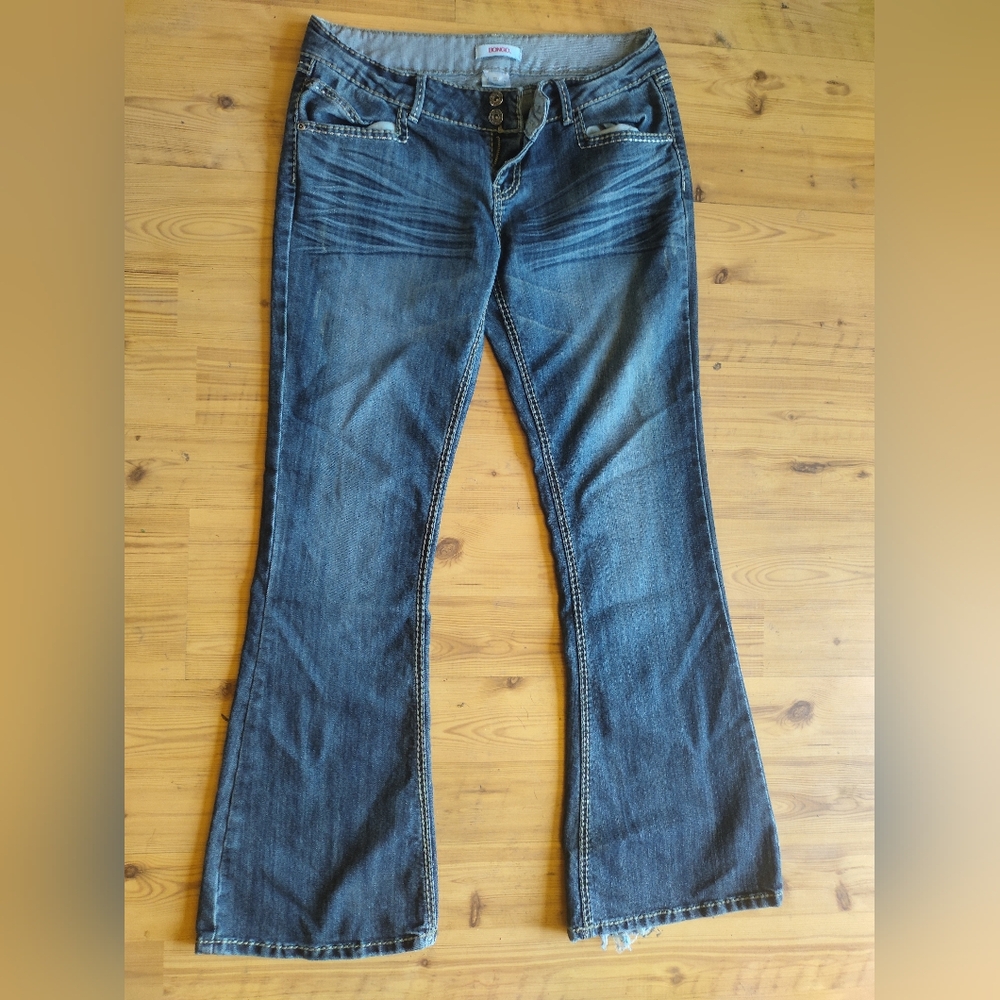 BONGO Blue Flare Wide Leg Jeans
